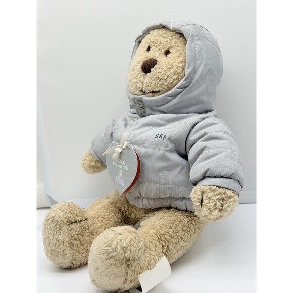 Baby Gap Brannan Baby Bear In Gray Winter Jacket Limited Edition 14” Plush Toy - Picture 3 of 14